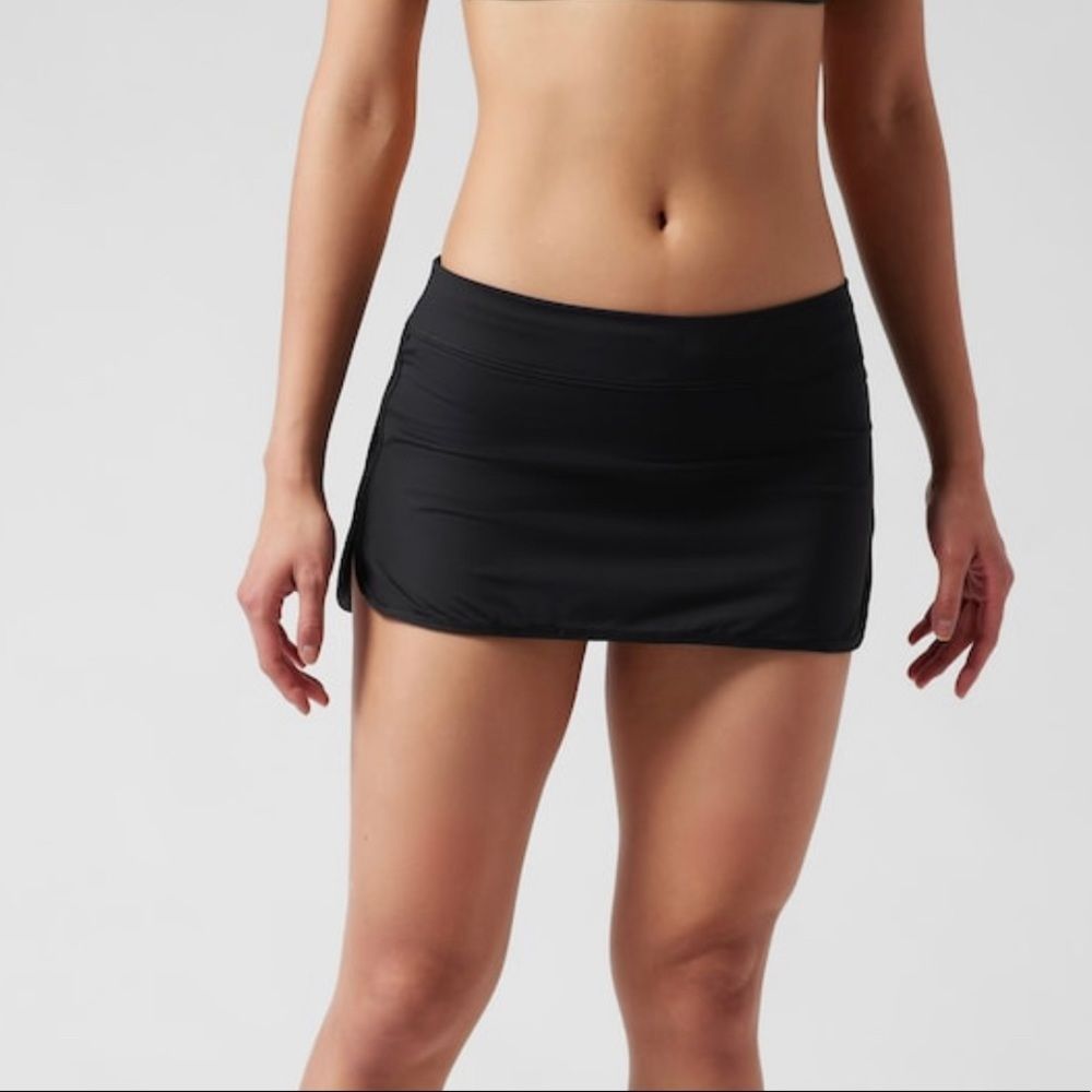 NWT Athleta Tidal Skirt Swim Medium  Black